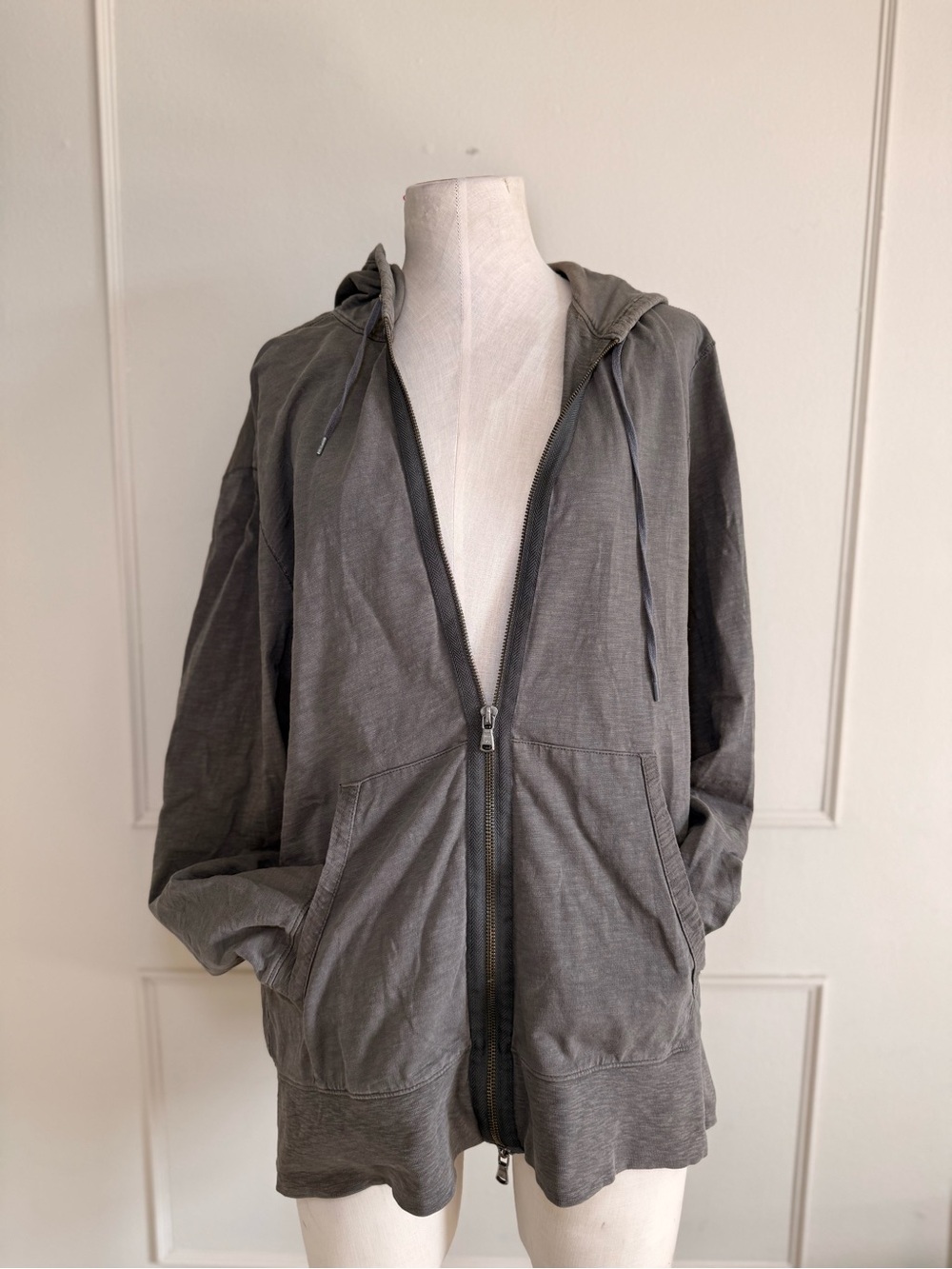 John Varvatos USA Gray Zip Hoodie XL